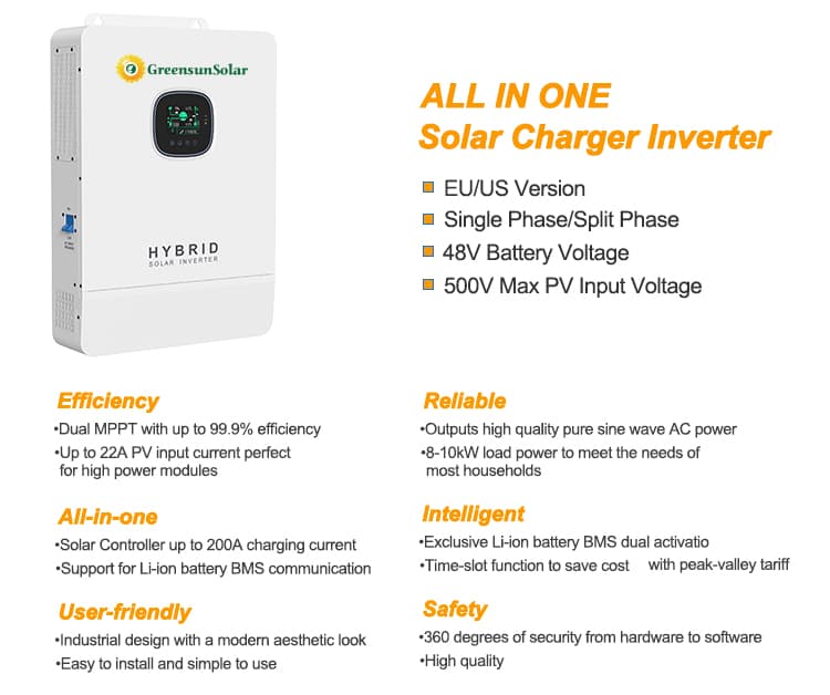 solar inverter 48v off grid hybrid inverters