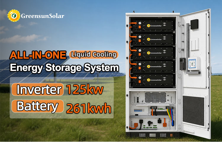 125KW PCS 261KWH Lithium Ion Battery Solution 261KWH liuquid cooling BESS solution