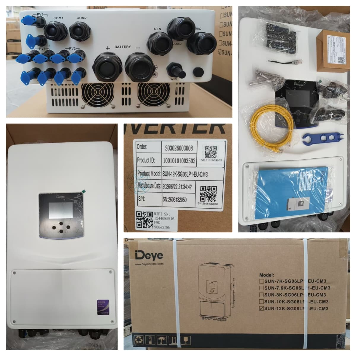 Deye single phase 12KW SUN-12K-SG06LP1 -EU-CM3