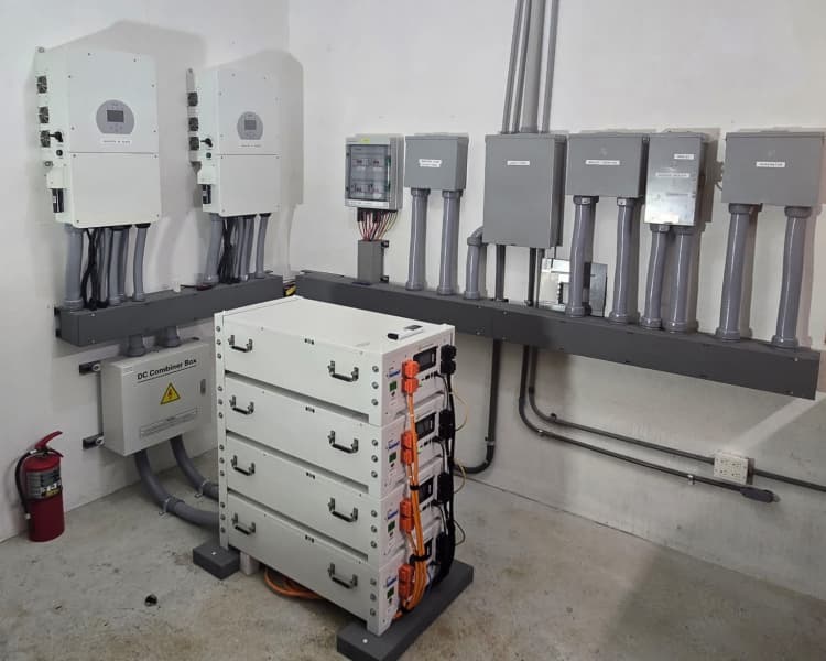 Anguilla 24kW system with 64kWh low-voltage battery energy storage